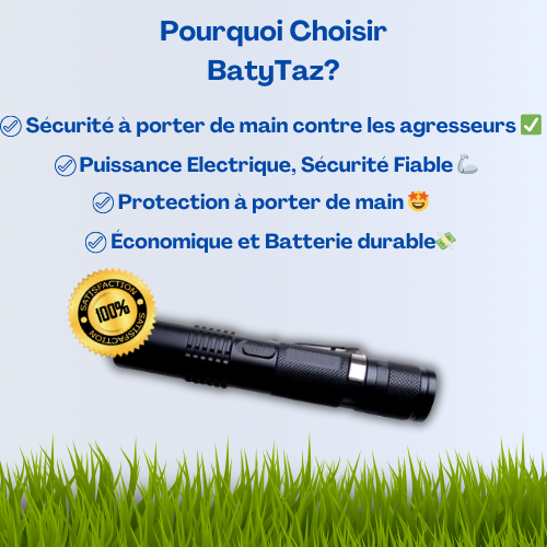 BatyTaz™ - Bâton Électrique de Protection