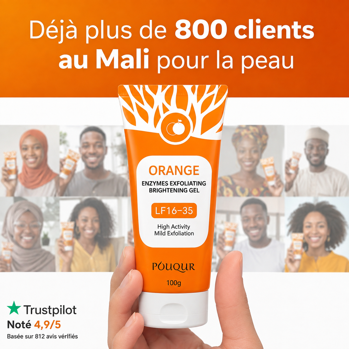 Orange Pouqur™ - Exfoliant pour la peau