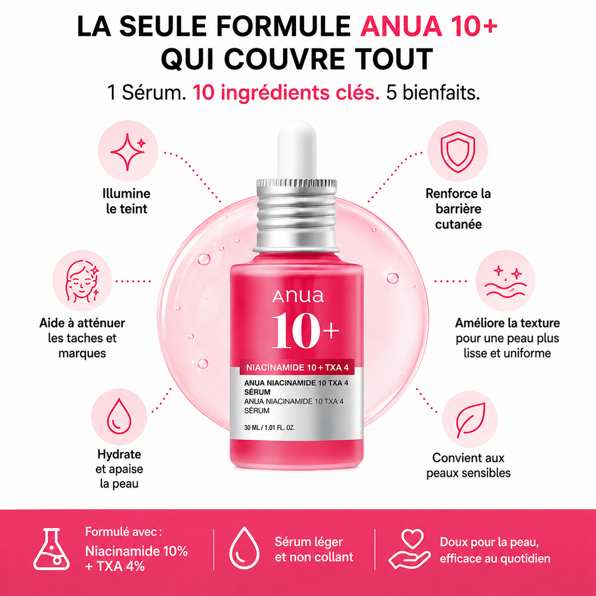 Anua 10+™ - Sérum pour le visage
