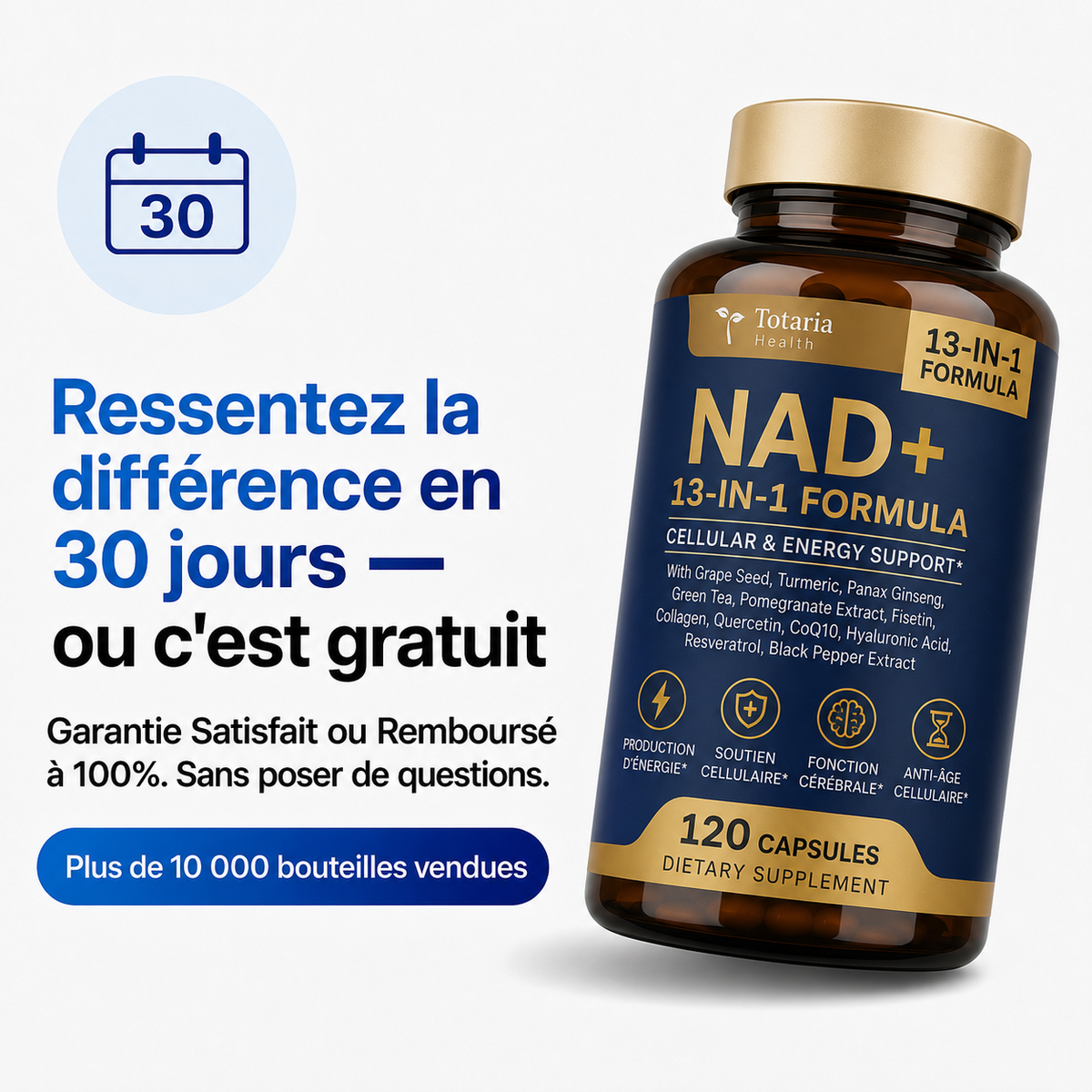 Totaria NAD+™ - Capsules de NAD+