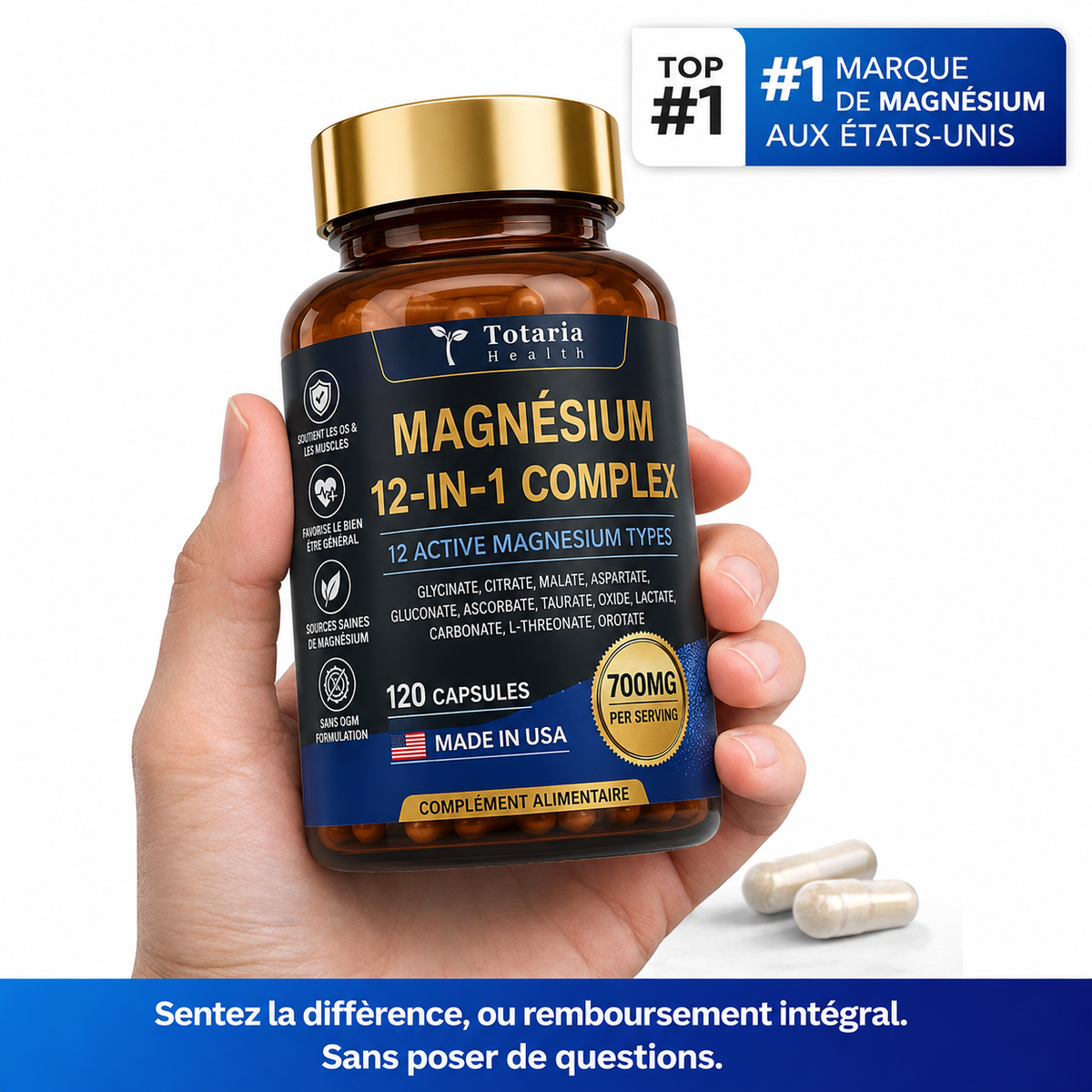 Totaria Magnesium Complex 12 en 1™ - Gélules au Magnésium