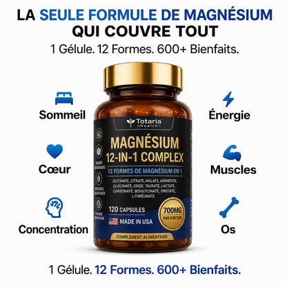 Totaria Magnesium Complex 12 en 1™ - Gélules au Magnésium