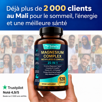 Totaria Magnesium Complex 25 en 1™ - Gélules au Magnésium