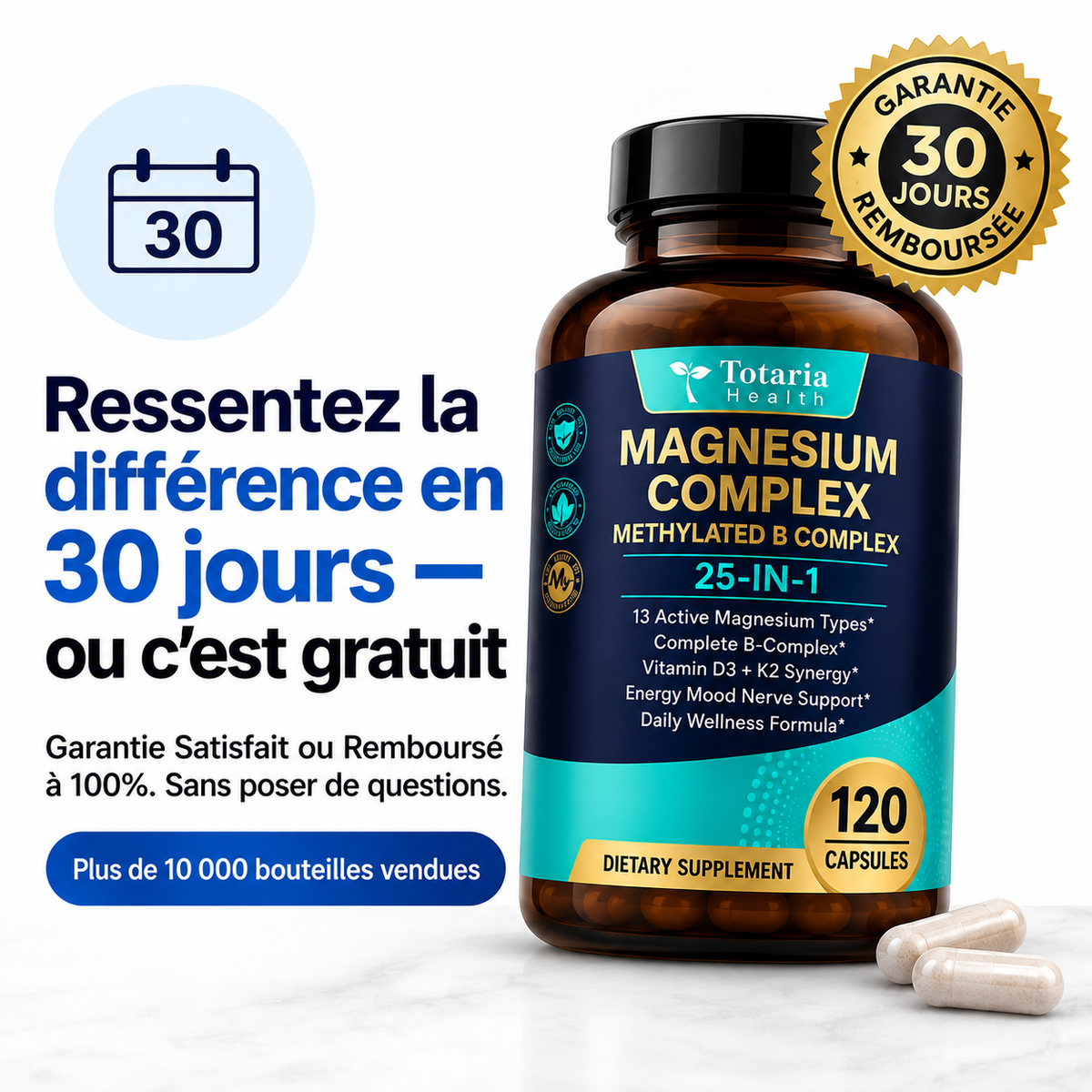 Totaria Magnesium Complex 25 en 1™ - Gélules au Magnésium