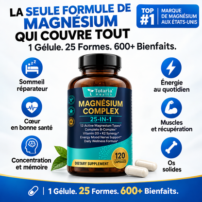 Totaria Magnesium Complex 25 en 1™ - Gélules au Magnésium