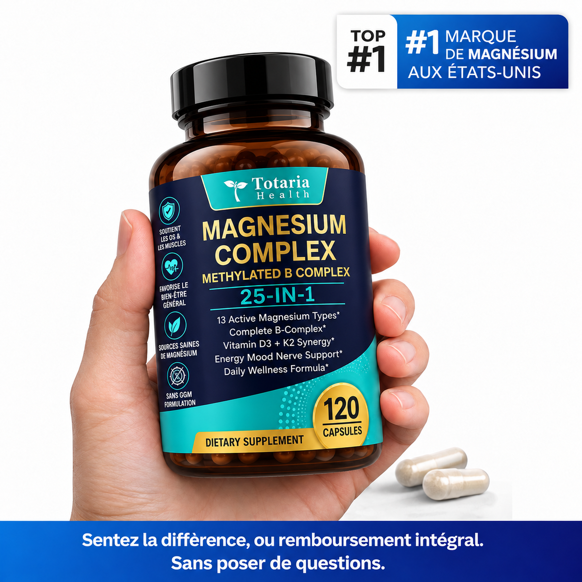 Totaria Magnesium Complex 25 en 1™ - Gélules au Magnésium